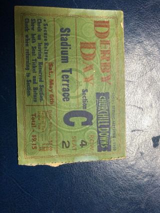76th Churchill Downs Kentucky Derby Program And Ticket Stub 1950 2