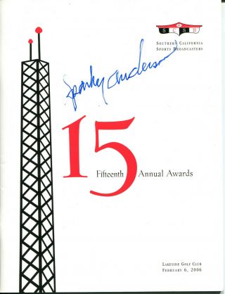 Sparky Anderson - Sports Award Program - Signed In Person