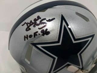 Mel Renfro HOF 96 Autographed Dallas Cowboys Mini Football Helmet - Trystar 2
