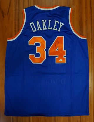 Charles Oakley Autographed Signed Jersey York Knicks Jsa