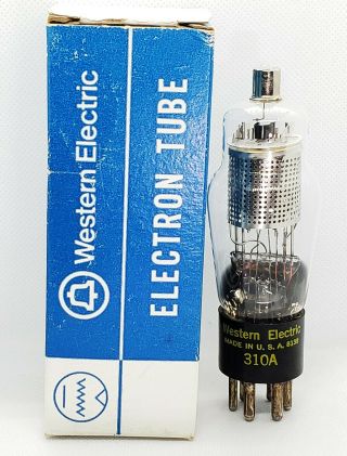 Nos Western Electric 310a Vacuum Tube Mhos Reads 1300 - Min=750 Large Perfs