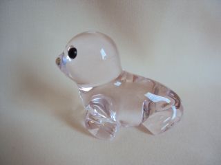 Vintage Murano Light Pink Glass Baby Seal Figurine