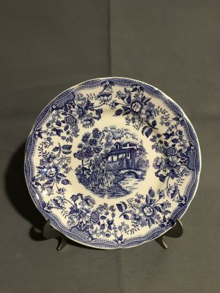 Vintage Royal Staffordshire Blue Tonquin Salad Plate 9 1/2 " Diameter Rd