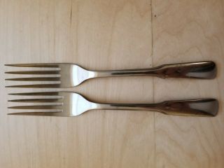 2 Vintage Wm A Rogers Stainless Forks 7 ",  Oneida Ltd