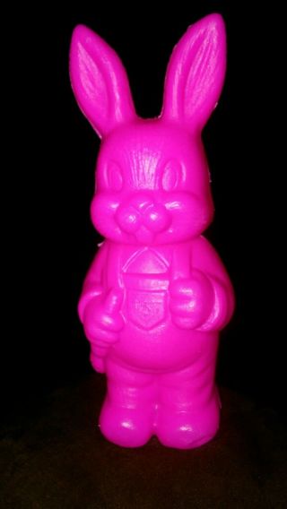 Vintage Blow Mold Plastic Easter Candy Container & Vintage Squeek Toy