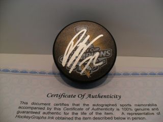 Patric Hornqvist Signed Pittsburgh Penguins 2017 Stanley Cup Champions Puck