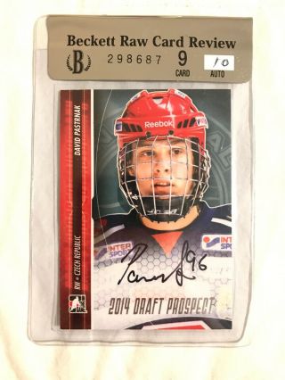 David Pastrnak 2014 - 15 In The Game Rookie Draft Prospects Auto 10 Boston Bruins