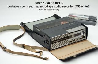 Uher 4000 Report L Reel - To - Reel Tape Audio Recorder W/ Microphone & Case