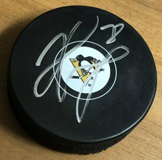 Matt Murray Signed Autograph Pittsburgh Penguins Nhl Logo Puck B W/exact Proof