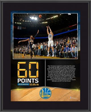 Klay Thompson Golden State Warriors 10.  5 " X 13 " 60 Point Plaque - Fanatics