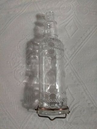 Vintage Clear Glass Hummingbird Feeder Bottle Only