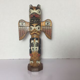 Alaska Fog Woman Totem Pole Signed Patrick Seale Hand Crafted Vintage