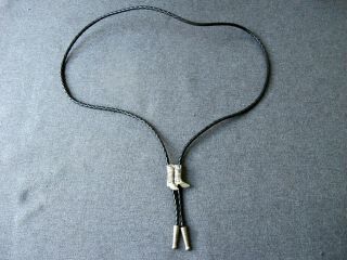 Vintage Signed & Numbered The Great American Buckle Pewter Cowboy Boots Bolo Tie