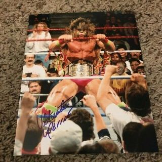 Ultimate Warrior Signed Autographed 8x10 Photo Wwe Wcw Wwf Shaking Ropes B