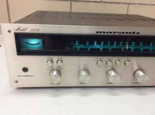 MARANTZ 2215 VINTAGE STEREO AM/FM RECEIVER WITH CHAMPAGNE ENGRAVED FACE 2