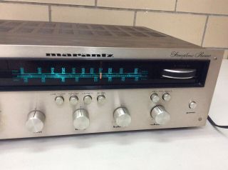 MARANTZ 2215 VINTAGE STEREO AM/FM RECEIVER WITH CHAMPAGNE ENGRAVED FACE 3