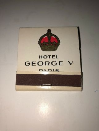 Vintage Full Matchbook Hotel George V Paris France