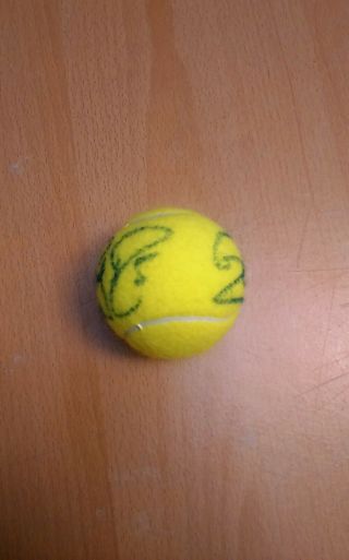 Roger Federer And Rafael Nadal Tennis Ball Signed Authentic Autographed