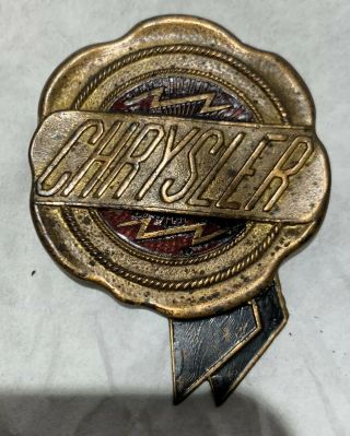 Vintage Early Chrysler Cloisonné Enamel Automobile Radiator Badges Emblems 3
