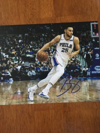 Ben Simmons Signed Autographed Philadelphia 76ers 8x10 Basketball Photo W/