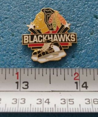 Chicago Blackhawks Nhl Hockey Skates Logo Pin F234
