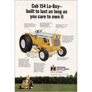 1970 International Harvester Cub 154 Lo - Boy: Built To Last Vintage Print Ad