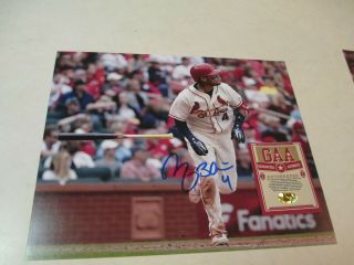 Yadier Molina 4 St Louis Cardinals 8x10 Autographed Photo With