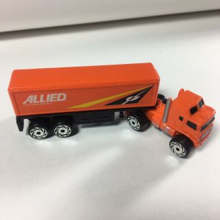 Vtg 1989 Road Champs Micro Machine Tractor & Trailer Allied Movers Galoob Toys
