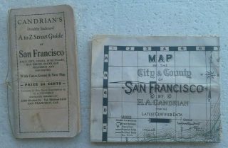 1929 Street Guide & Large Map Of The City & County Of San Francisco,  H.  A Candrian
