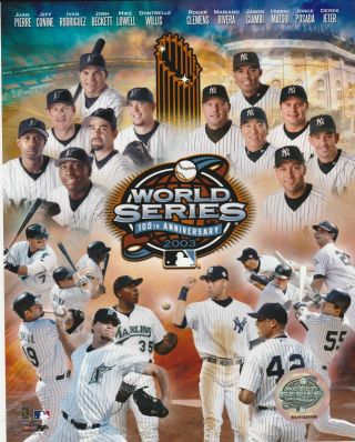 2003 Florida Marlins Ny Yankees 8x10 Collage World Series Licensed Photo File