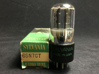 Nos Nib Sylvania 6sn7gt Bad Boy 3 Hole 1952’s Hi Fi Audio Vacuum Tube C.  6725