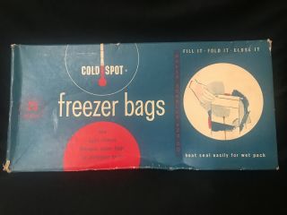 Rare Vtg.  Sears Roebuck And Co.  1950’s Coldspot Freezer Bags For Refrigerator