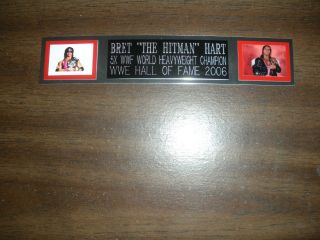 Bret Hart (wwf) Engraved Nameplate For Photo/poster/gloves/trunks