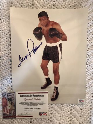 Floyd Patterson Autographed 8x10 Photo Psa/dna Boxing Legend
