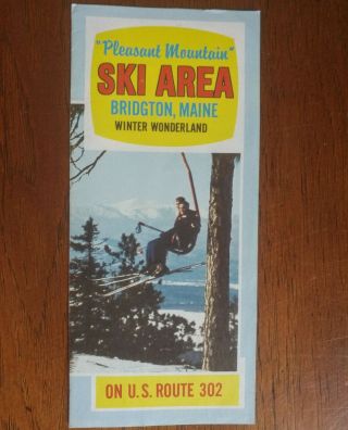 1969 Pleasant Mountain Ski Brochure In Maine (now Shawnee Peak).  Chairlft.