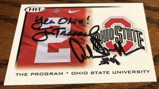 Archie Griffin Jim Tressel Dual Signed Auto Autograph Ohio State Football Card