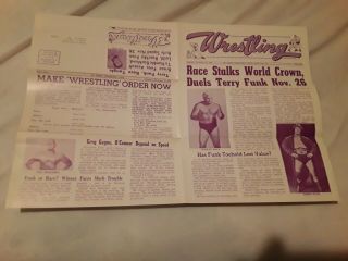 Nov 20 1976 St Louis Wrestling Club Program Newsletter Harley Race