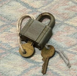 Vintage Montgomery Ward Padlock Lock W/ 2 Keys