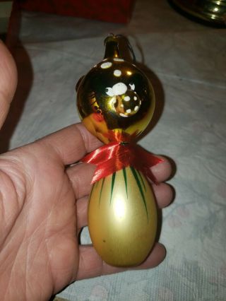 Vintage? Italian Blown Mercury Glass Christmas Ornament Tagged Italy