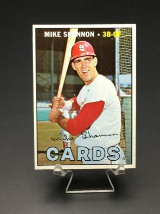 1967 Topps Baseball Mike Shannon Ex - Mt/nm 605 St Louis Cardinals