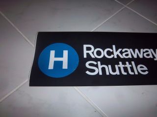 NYC SUBWAY SIGN R27 LARGE ROLL SIGN 24X9 H ROCKAWAY SHUTTLE QUEENS HOME NY ART 2