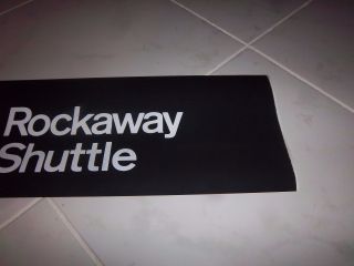 NYC SUBWAY SIGN R27 LARGE ROLL SIGN 24X9 H ROCKAWAY SHUTTLE QUEENS HOME NY ART 3