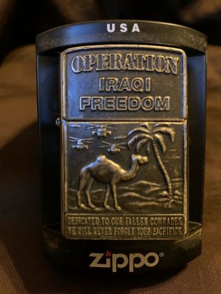 Very Rare Zippo Lighter Operation Iraqi Freedom Circa 2003