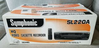 Symphonic Sl220a 4 - Head Vhs Vcr Player Hq Video Cassette Recorder -