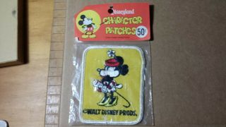 Disney Minnie Mouse Old In Package Vintage Embroidered Patch Rare