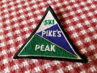 Pikes Peak Ski 1939 - 84 Vtg Skiing Patch Colorado Springs