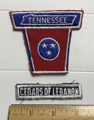 Cedars Of Lebanon Tennessee State Park Tab Segment,  Camper Embroidered Patches