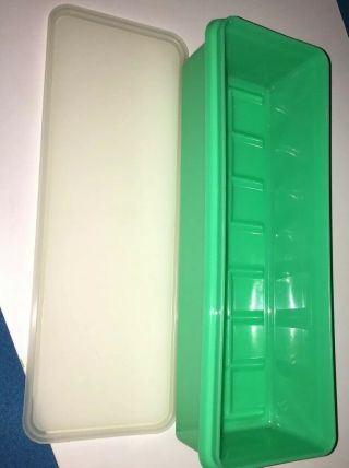 Vintage Tupperware Thin - Stor Celery/vegetable Keeper - Jadeite Green 892 - 10