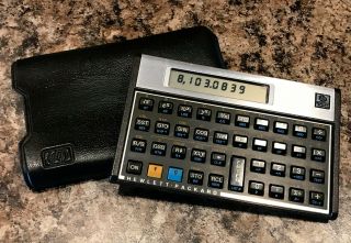 Hp 15c Scientific Calculator W/ Leather Case Ex Batteries