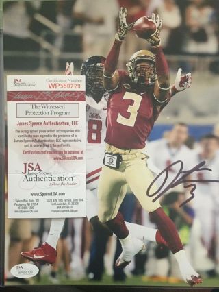 Derwin James Florida State Seminoles Chargers Signed 8x10 Photo Jsa
